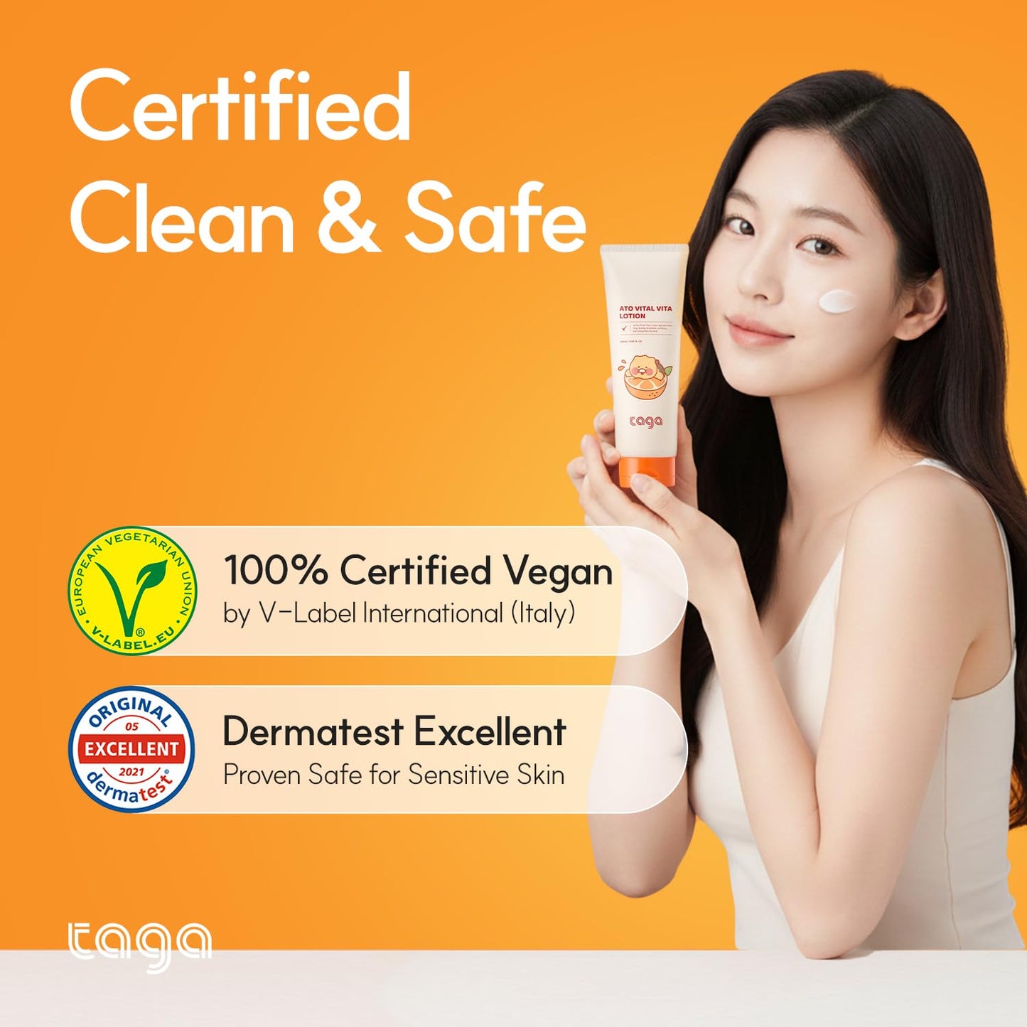 TAGA ATO Vital Vita Kids Bath & Shampoo 300 ml – Vegan, Hypoallergenic 2-in-1 Cleanser