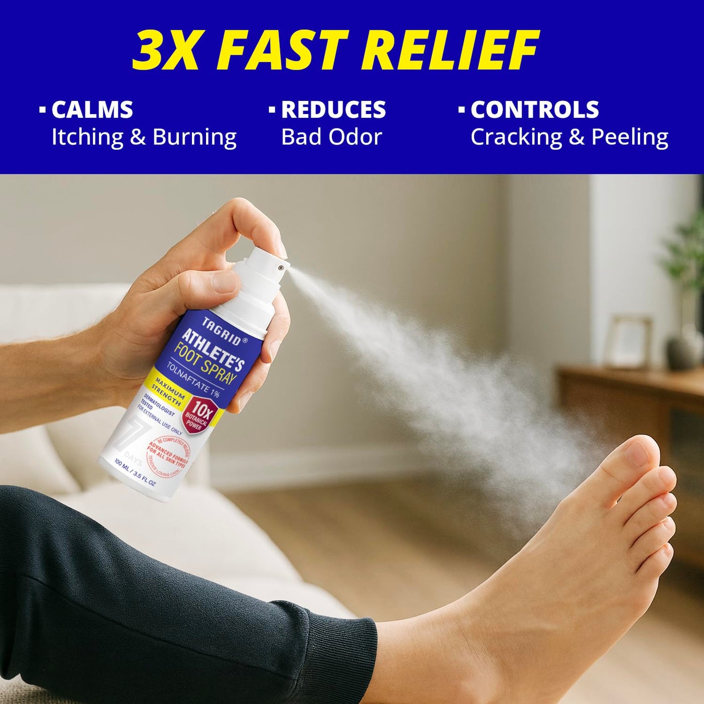 TAGRID Athletes Foot Treatment — Maximum Strength Antifungal Foot Spray