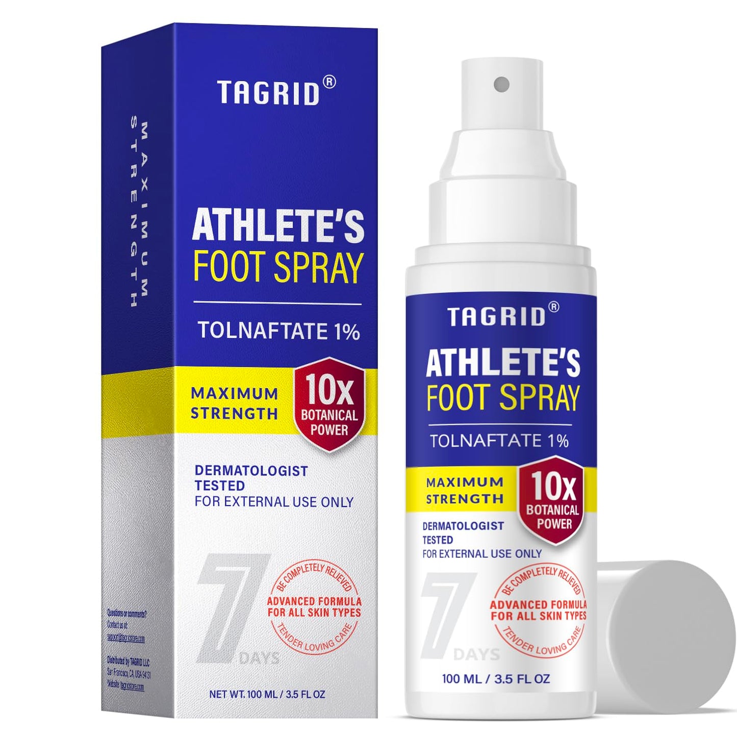 TAGRID Athletes Foot Treatment — Maximum Strength Antifungal Foot Spray
