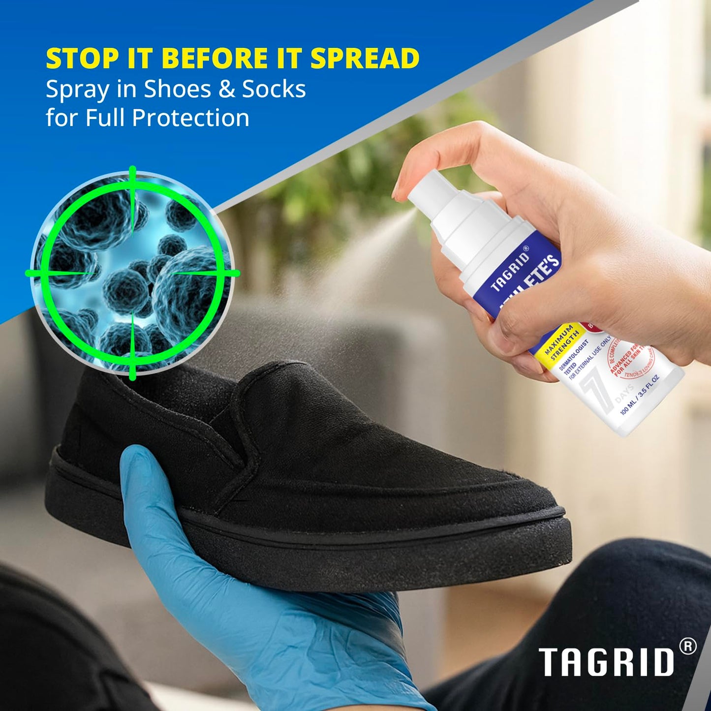 TAGRID Athletes Foot Treatment — Maximum Strength Antifungal Foot Spray