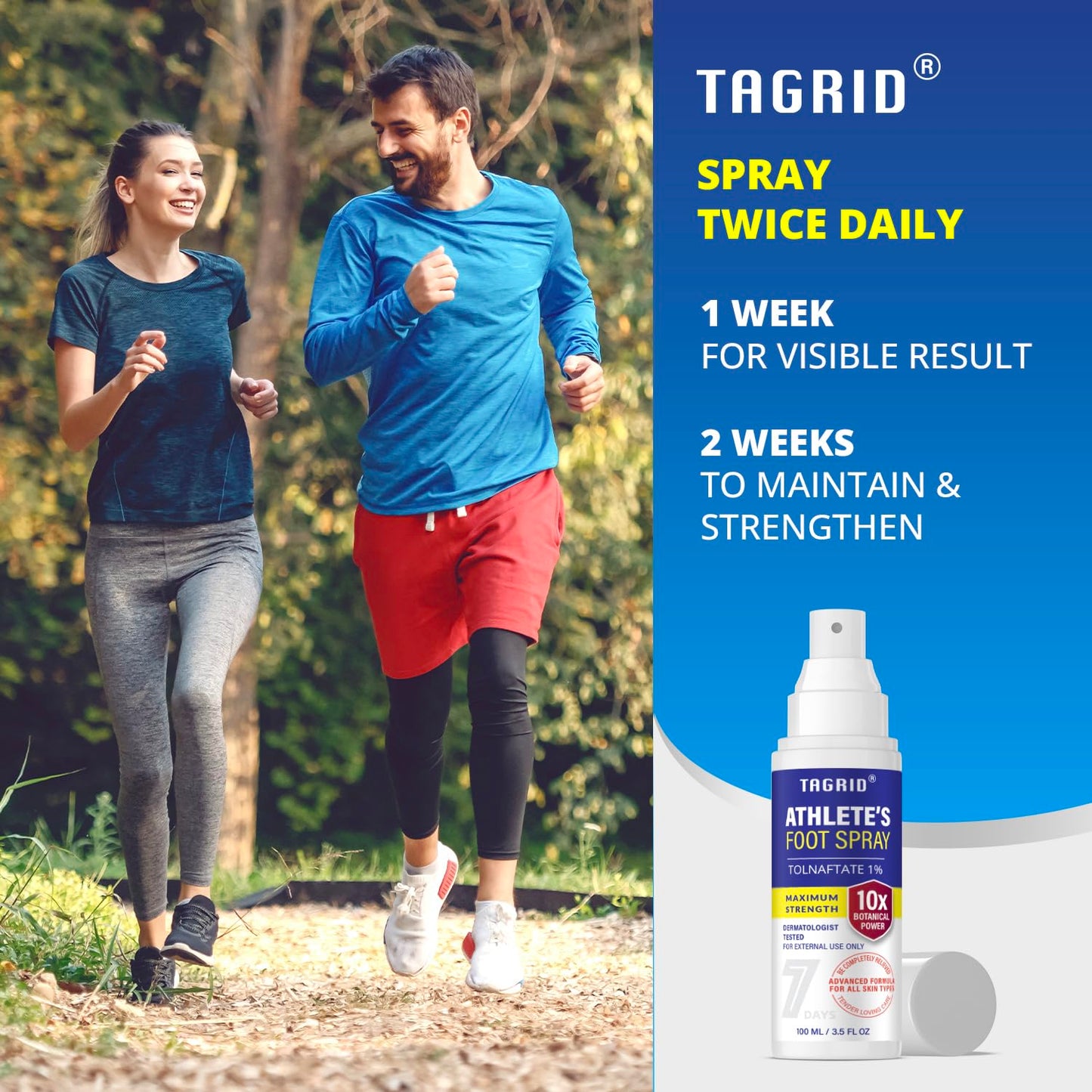TAGRID Athletes Foot Treatment — Maximum Strength Antifungal Foot Spray