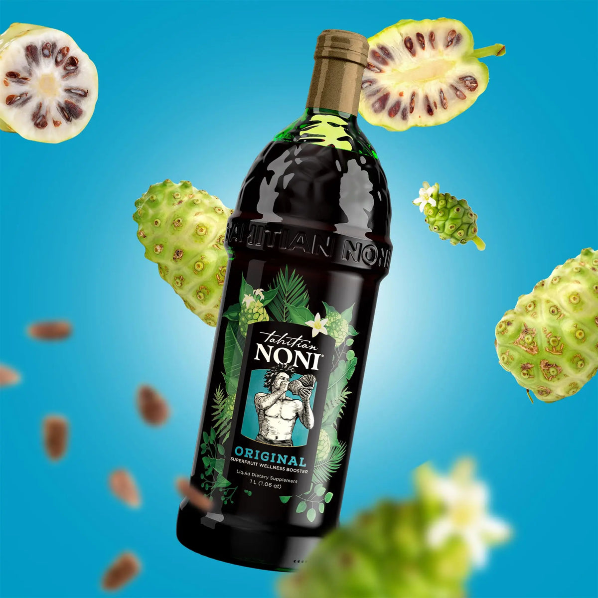 Tahitian Noni Juice by Morinda – Pure Noni with Blueberry & Grape Extracts – 4 Pack 1L BritishVita | Premium UK Vitamins & Wellness Supplements