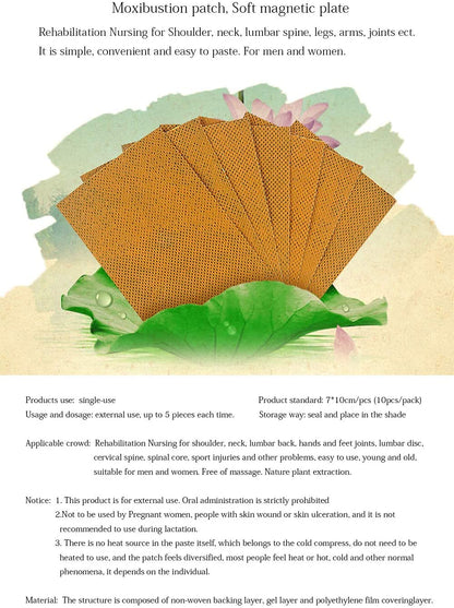 TAI REN YI 60pcs Moxibustion Patch | Self-Heating Moxa Sticker 7x10cm