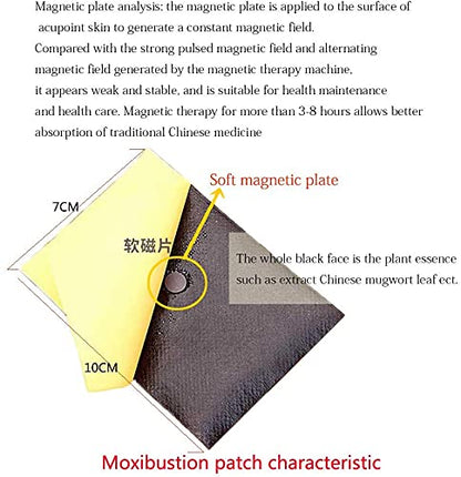 TAI REN YI 60pcs Moxibustion Patch | Self-Heating Moxa Sticker 7x10cm