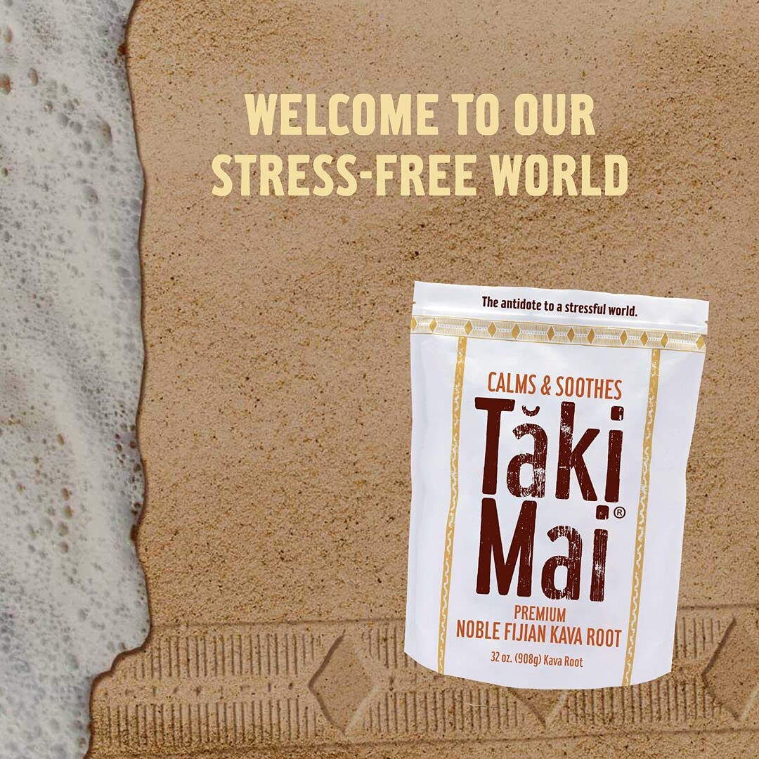 Taki Mai Noble Kava Root Powder 32oz – Pure Noble Kava for Calm Evening Rituals