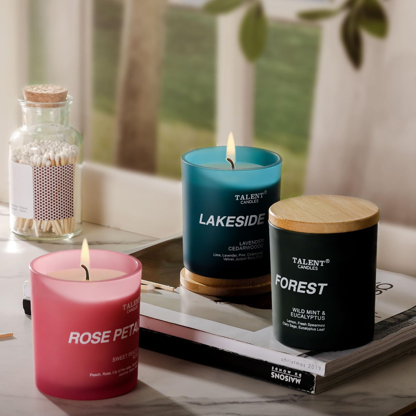 Talent Candles Sweet Peach & Rose – Natural Soy Jar Candle for Relaxation