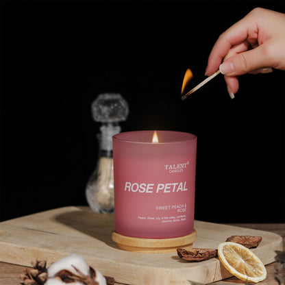 Talent Candles Sweet Peach & Rose – Natural Soy Jar Candle for Relaxation