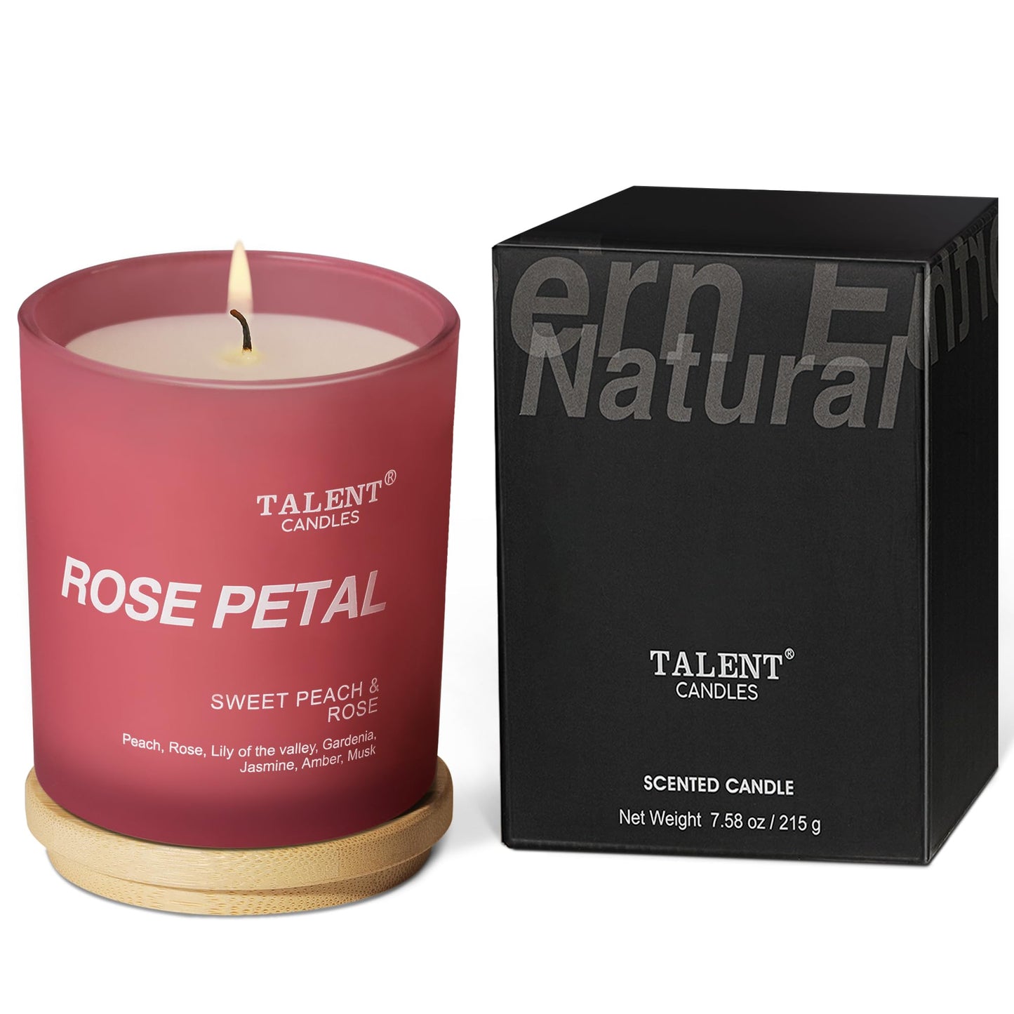 Talent Candles Sweet Peach & Rose – Natural Soy Jar Candle for Relaxation