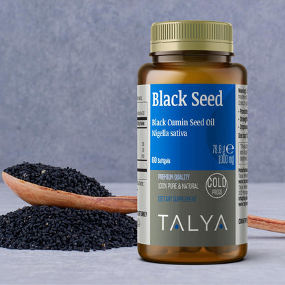 TALYA Black Seed Oil Softgel with High Thymoquinone | Immune & Digestive Support