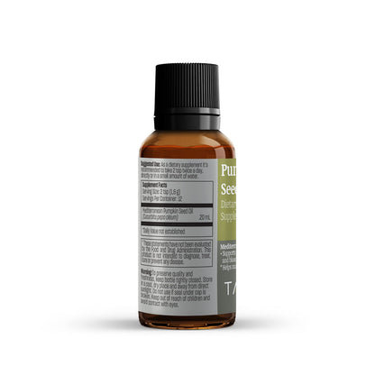 TALYA Pumpkin Seed Oil Drops – Cold-Pressed 0.67 oz | Prostate Support, Hair & Skin Health | Vegan