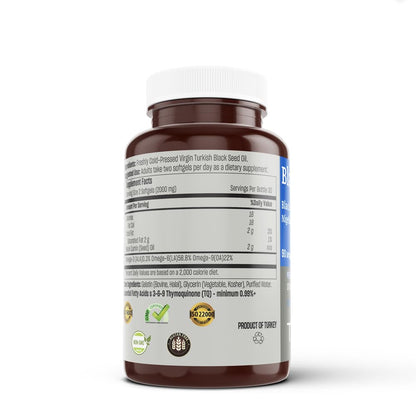 TALYA Black Seed Oil Softgel – High Thymoquinone | Immune & Digestive Health