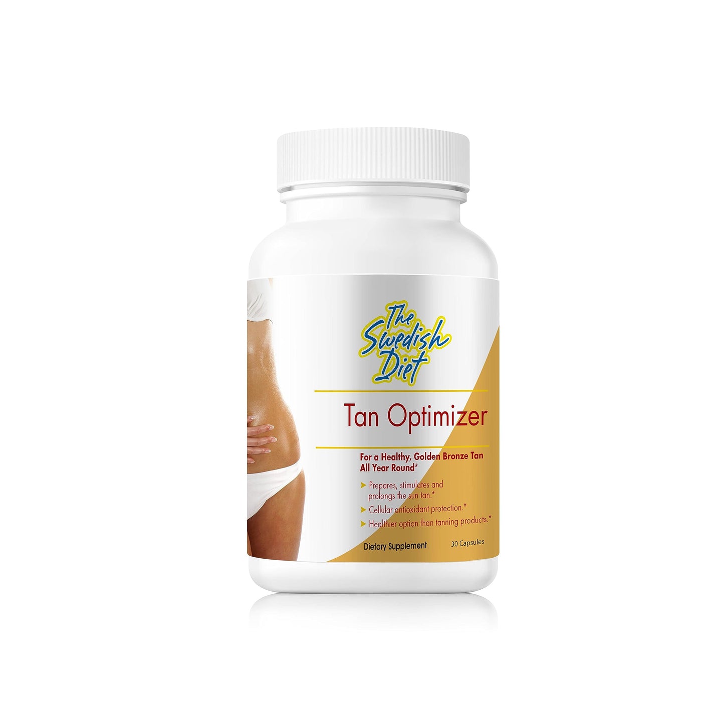 Tan Optimizer – Sugar-Free Tanning Pills with 25,000 IU Vitamin A, Beta Carotene & Antioxidants for Skin Health & Immune Support – 30 Capsules