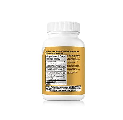 Tan Optimizer – Sugar-Free Tanning Pills with 25,000 IU Vitamin A, Beta Carotene & Antioxidants for Skin Health & Immune Support – 30 Capsules
