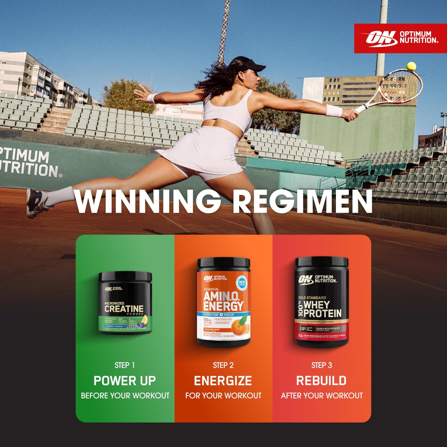 Optimum Nutrition Amino Energy + Electrolytes Powder – Tangerine Wave, 30 Servings