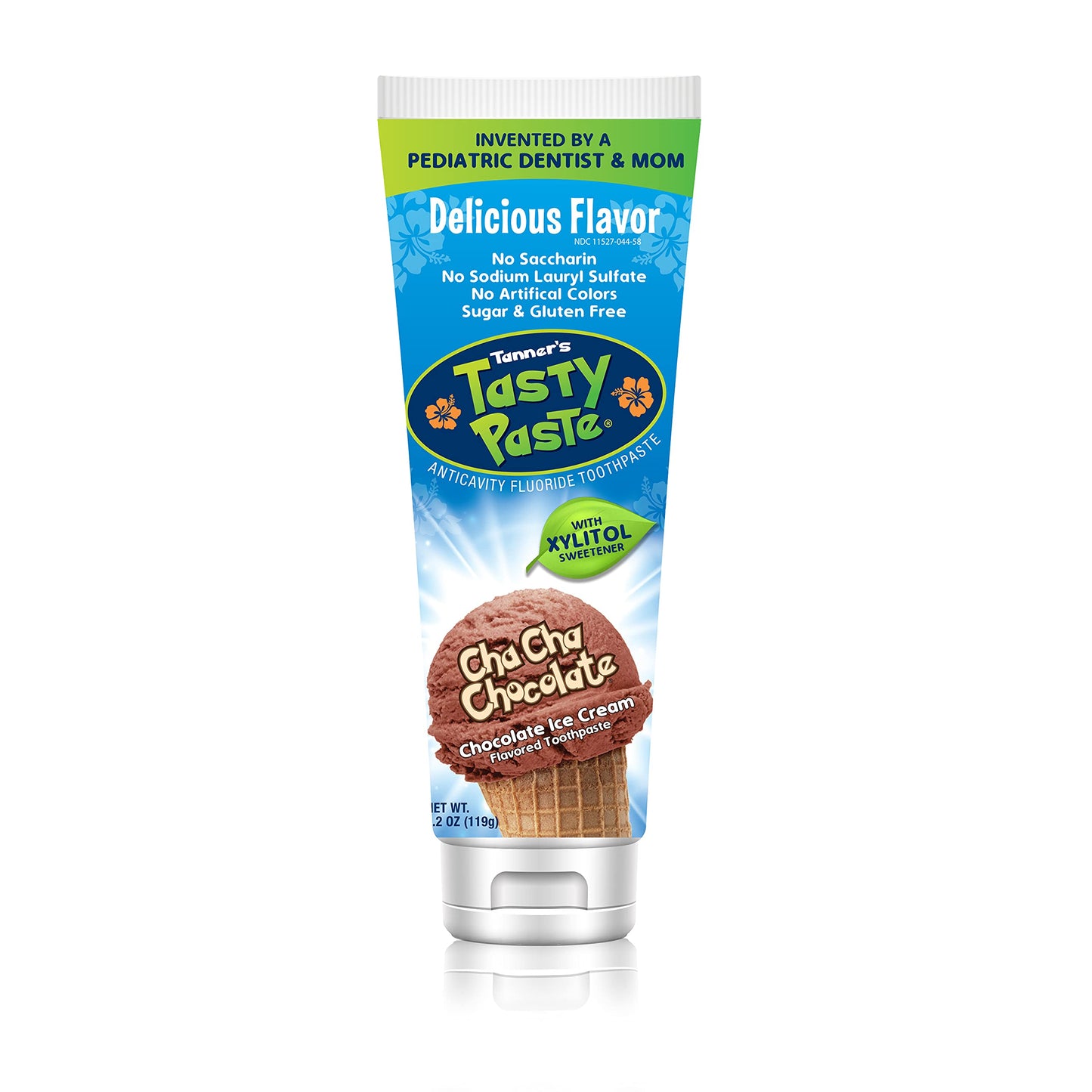 Tanner's Tasty Paste Cha Cha Chocolate Anti-Cavity Fluoride Toothpaste 4.2 oz - Kid-Friendly Chocolate Toothpaste