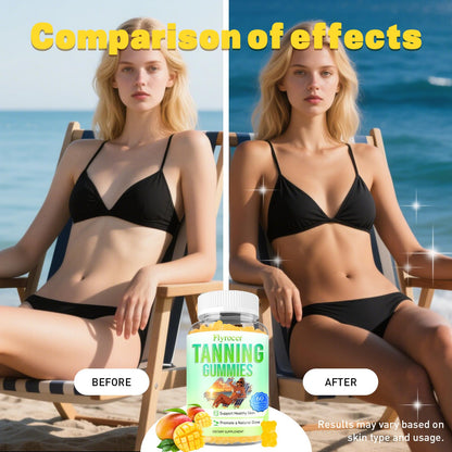 Tanning Gummies for Women & Men – Mango Flavor, 60 Count – Vegan, Non-GMO