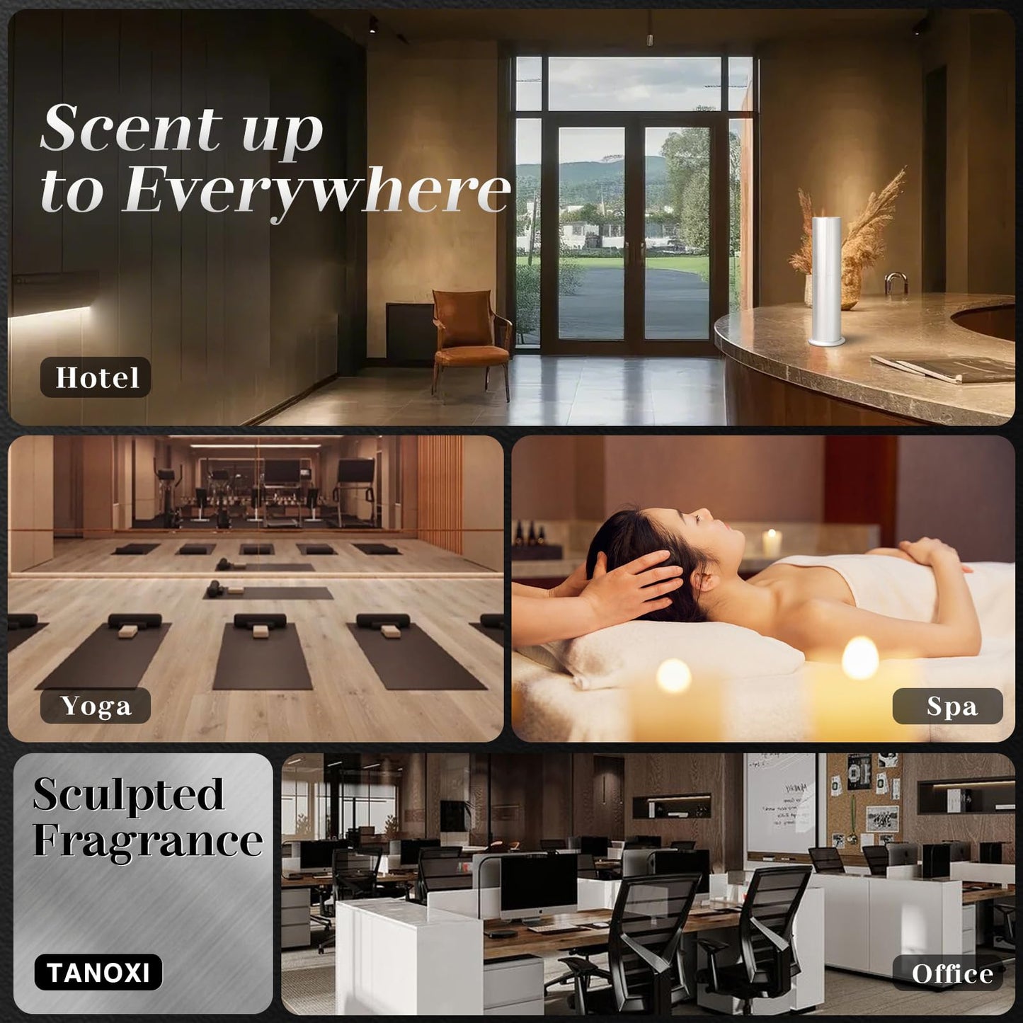 TANOXI Waterless Diffuser — App & Remote, Covers Up To 2000 sq ft, 100ml