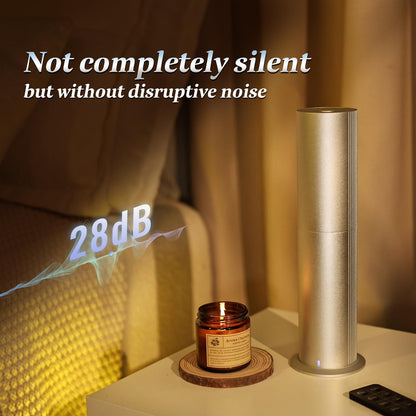 TANOXI Waterless Essential Oil Diffuser — 2000 sq ft Coverage, App + Remote, 100ml, Silver & Gold