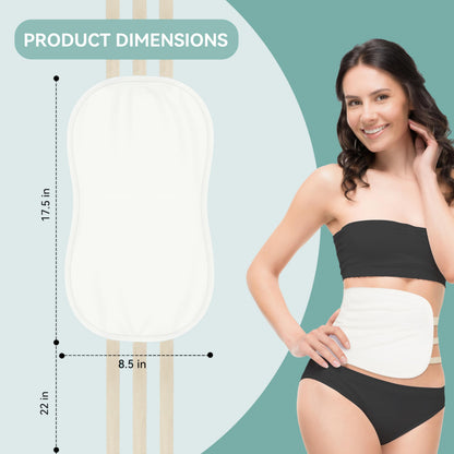 Taoscare Castor Oil Pack Wrap – Organic Cotton Flannel, Leakproof Coating, 6 Adjustable Straps, Reusable