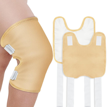 Taoscare Upgraded Castor Oil Knee Wrap – Larger Size, Adjustable Velcro, Waterproof & Reusable (2 Pack)