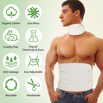 Taoscare Castor Oil Pack Wrap – 2 Pcs Organic Cotton, Reusable & Adjustable