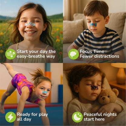 TapeGeeks Nasal Strips for Kids – Gentle, Drug-Free Nasal Strips for Ages 5+