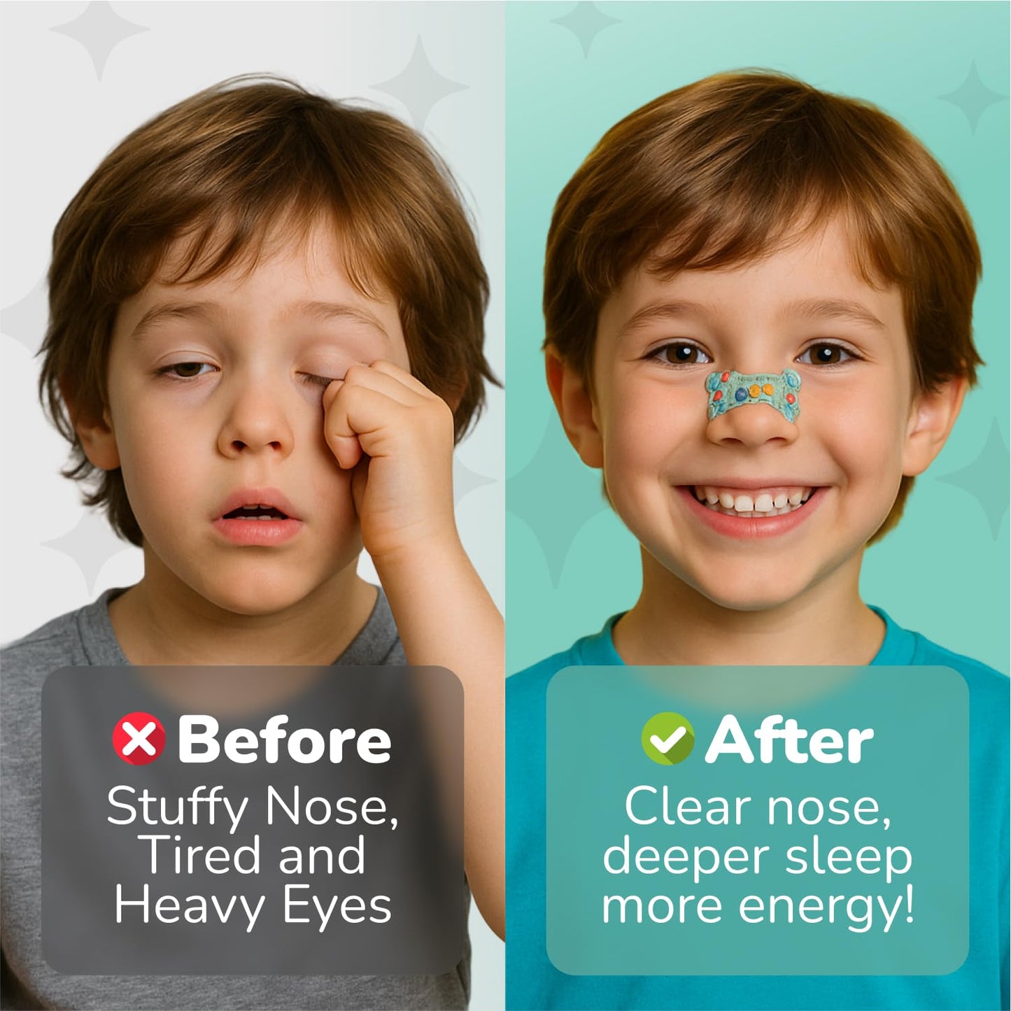 TapeGeeks Nasal Strips for Kids – Gentle, Drug-Free Nasal Strips for Ages 5+