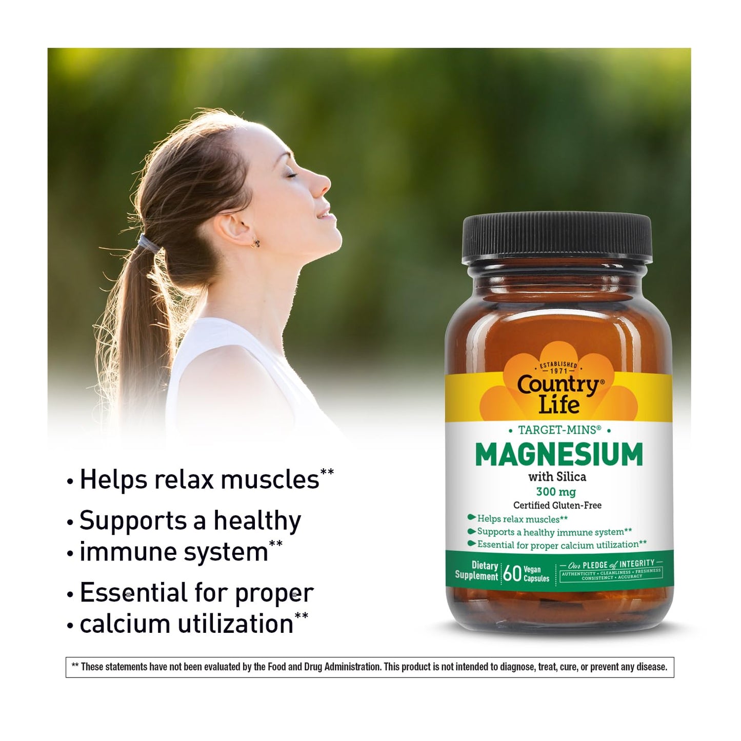 Target-Mins Magnesium with Silica 300mg – 60 Vegan Capsules | Gluten Free & Vegan Certified