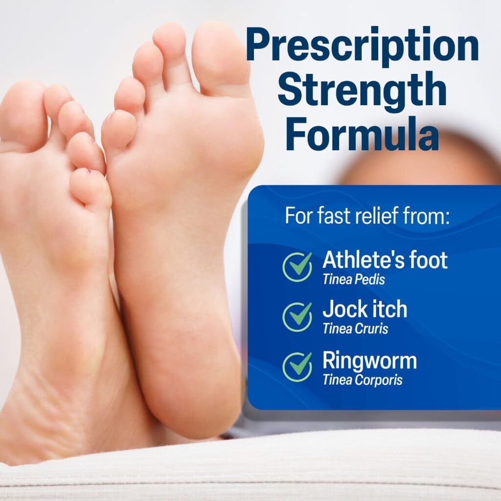 TARO Terbinafine 1% Cream | Extra Strength Antifungal for Athletes Foot, Ringworm & Jock Itch | 1 oz