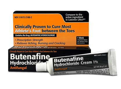 TARO Butenafine 1% AntiFungal Cream – Targeted Athlete’s Foot Between Toes