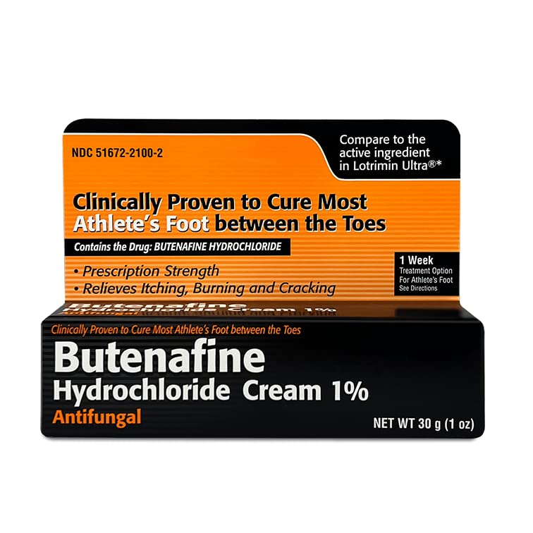 TARO Butenafine 1% AntiFungal Cream – Targeted Athlete’s Foot Between Toes