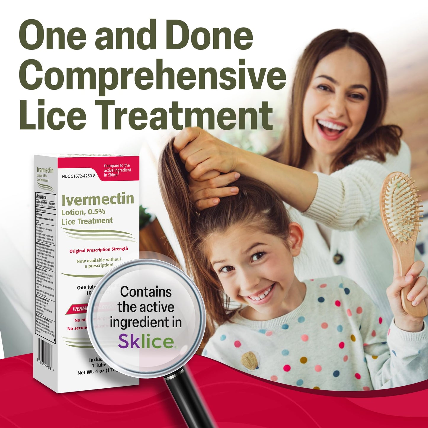 TARO Ivermectin Lotion 0.5% — One-Dose Lice Treatment for Adults (Kills Eggs & Nits, No Nit Combing)