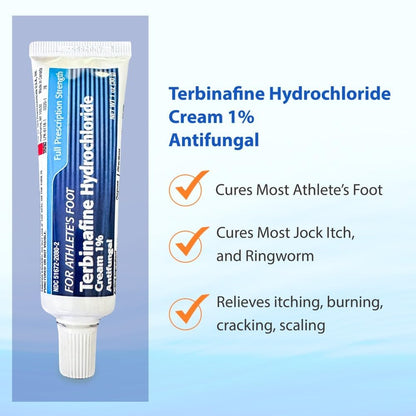 TARO Terbinafine 1% Anti-Fungal Cream – Athlete’s Foot Treatment (Pack of 2)