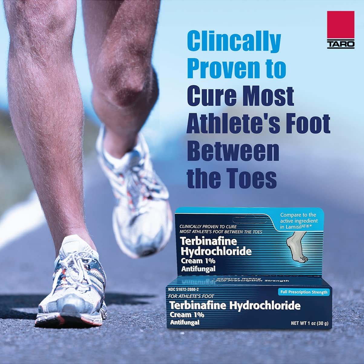 TARO Terbinafine 1% Anti-Fungal Cream – Athlete’s Foot Treatment (Pack of 2)