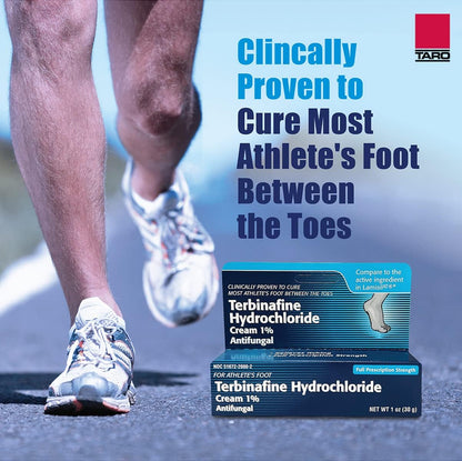 TARO Terbinafine 1% Anti-Fungal Cream – Athlete’s Foot Treatment (Pack of 2)