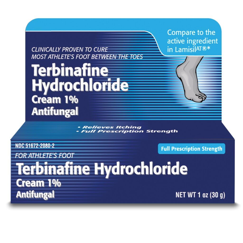 TARO Terbinafine 1% Cream | Extra Strength Antifungal for Athletes Foot, Ringworm & Jock Itch | 1 oz