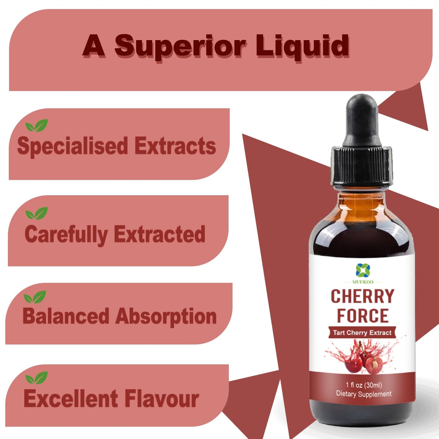 MuuKoo Cherry Force — Tart Cherry Extract with Phytonutrients