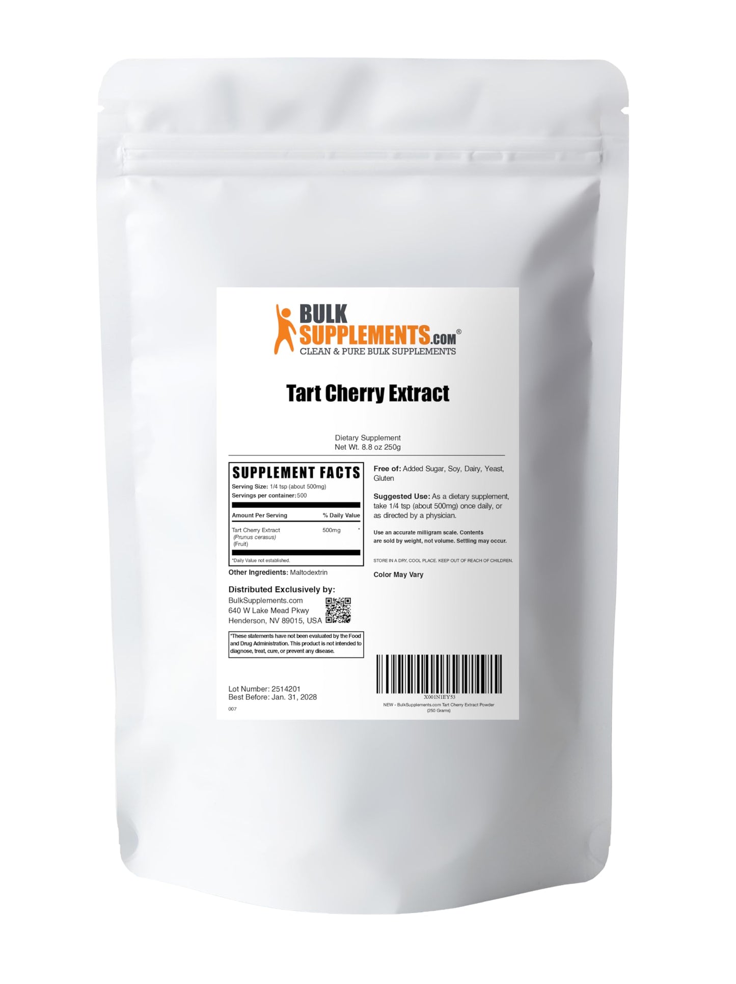 BulkSupplements Tart Cherry Extract Powder - 250g (8.8 oz) - 500 mg per Serving