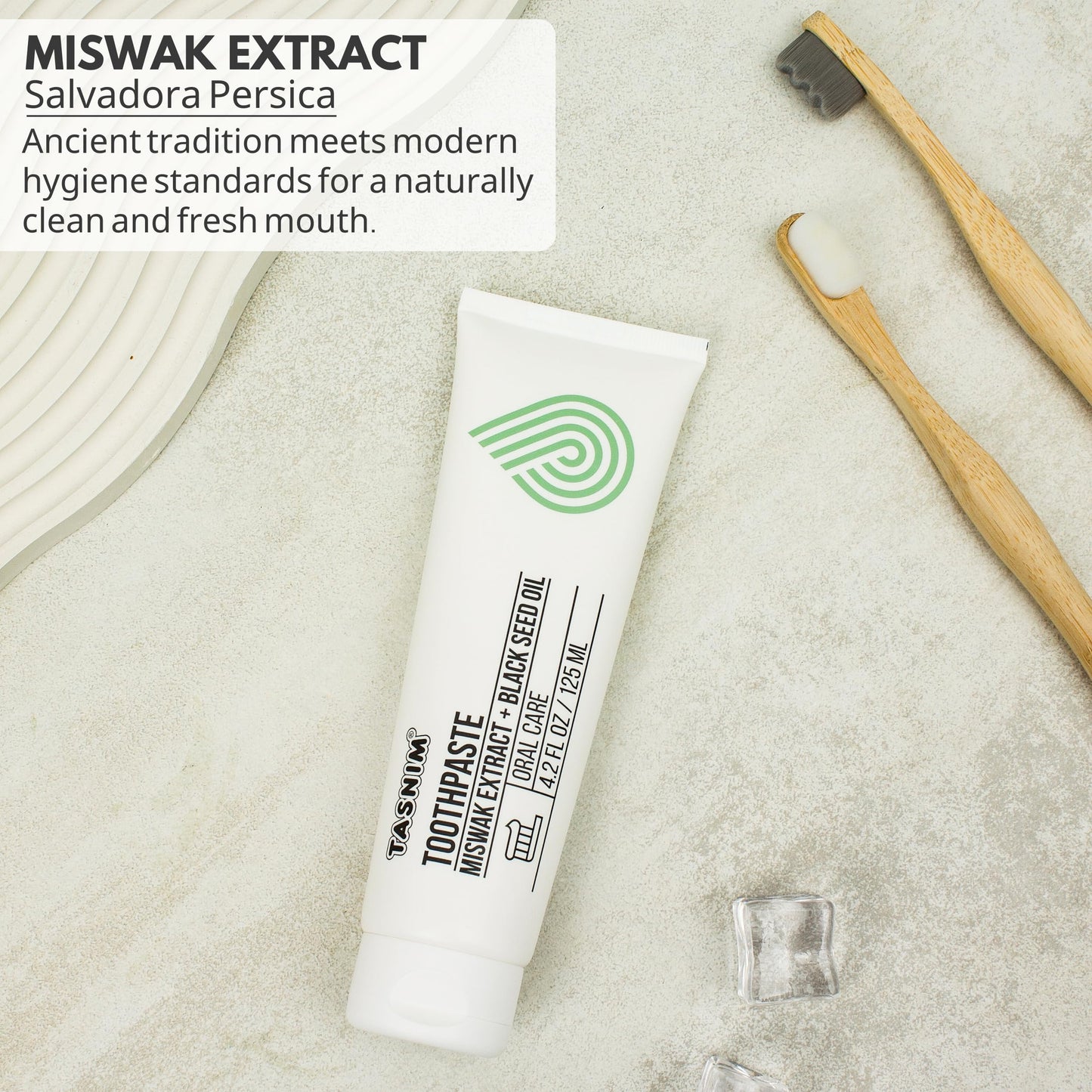 Tasnim Miswak Toothpaste 125ml - Fluoride Free Natural Oral Care