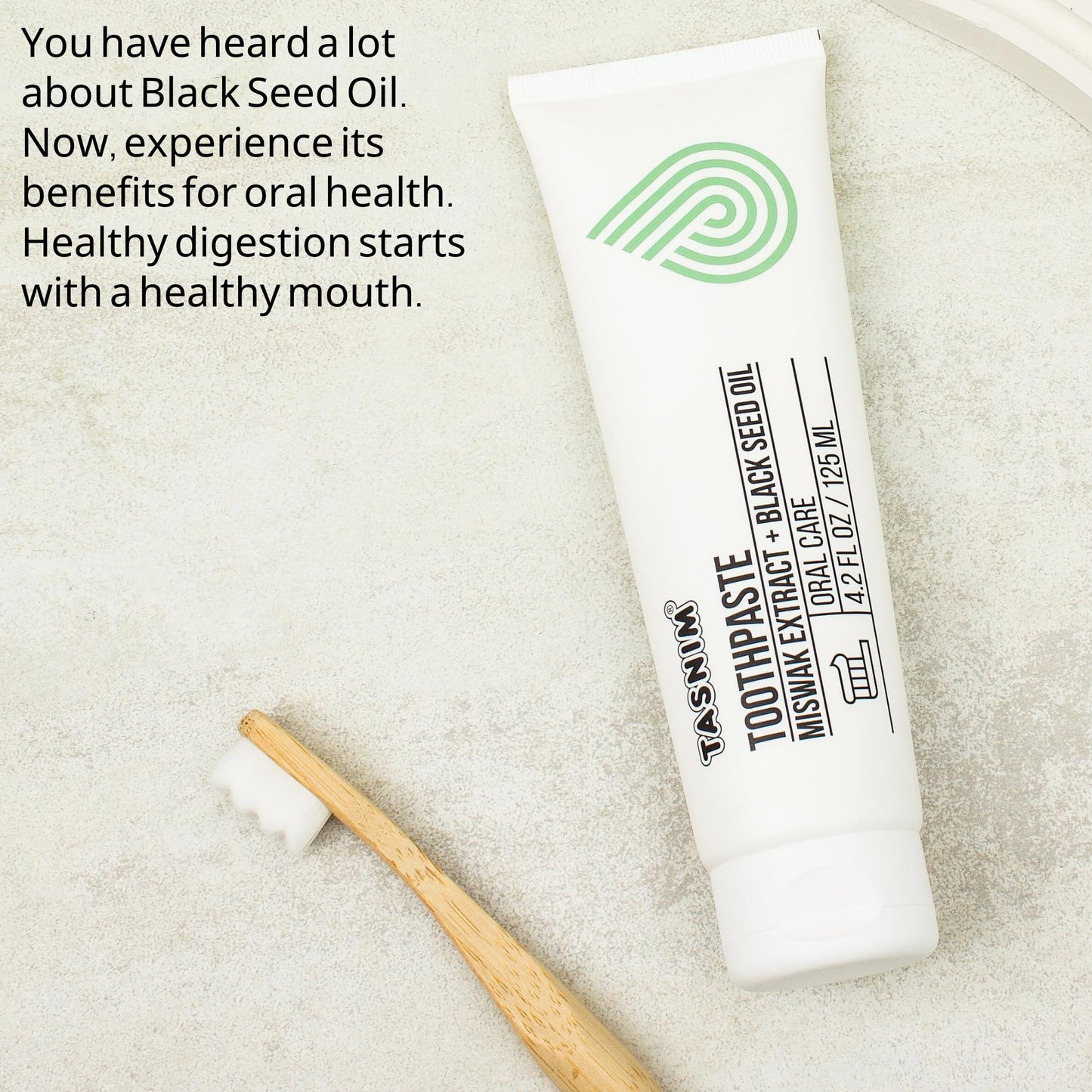 Tasnim Miswak Toothpaste 125ml - Fluoride Free Natural Oral Care