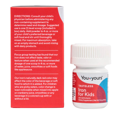 Tasteless Iron for Kids & Toddlers – 4-Month Supply – No Sweeteners, Flavors or Preservatives