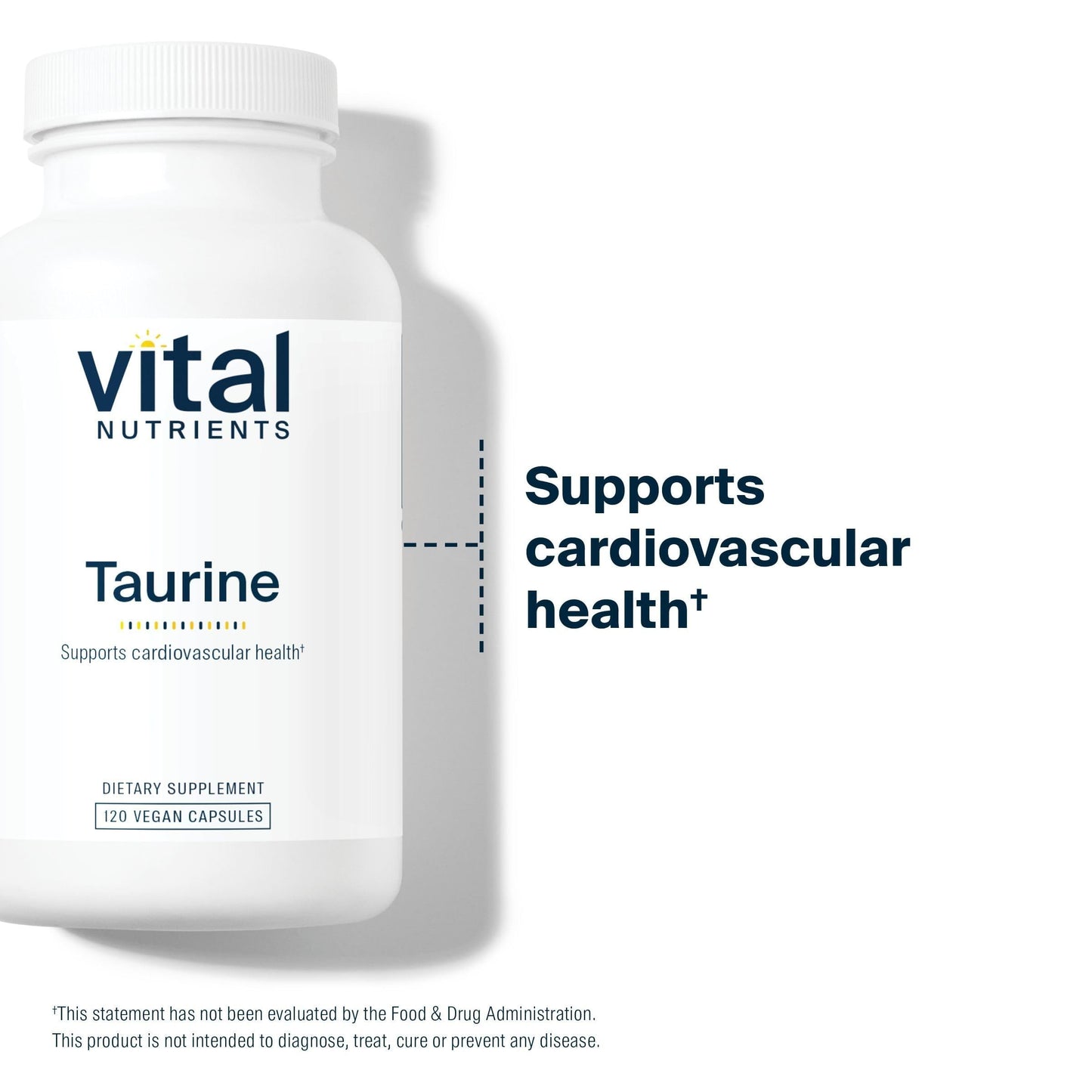 Vital Nutrients Taurine 1000mg – Vegan Detox Supplement | Heart, Nerve & Liver Support | 120 Capsules