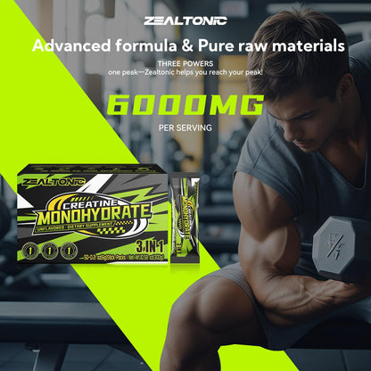 5000mg Micronized Creatine Monohydrate Packets with Taurine & L-Theanine – 50 Servings
