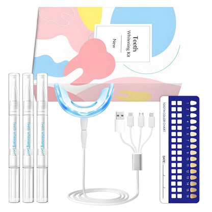 TAWEE Teeth Whitening Kit – Safe for Sensitive Teeth & Enamel, 16x Blue LED Light