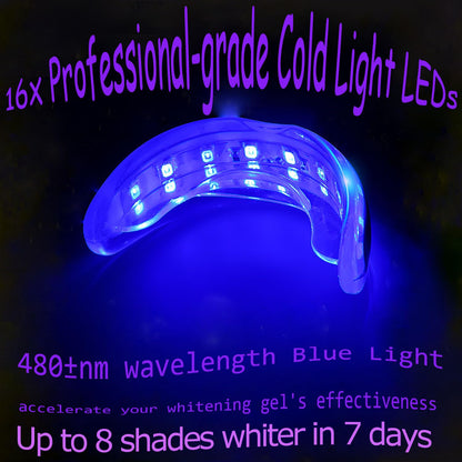 TAWEE Teeth Whitening Kit – Safe for Sensitive Teeth & Enamel, 16x Blue LED Light