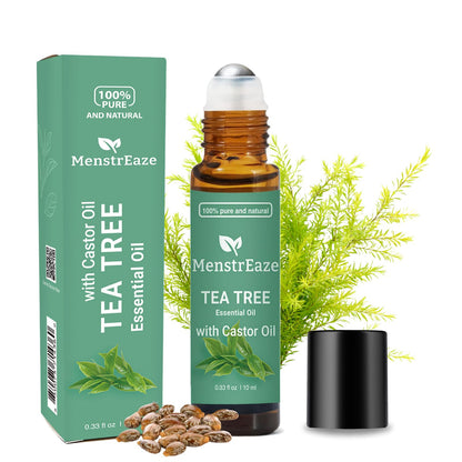 Tea Tree & Castor Oil Roll-On – 100% Pure, Natural, Acne & Skin Nourishing (10ml)