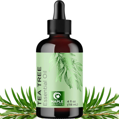 Pure Tea Tree Oil 4 oz – 100% Pure & Undiluted (Hair, Skin & Nails)
