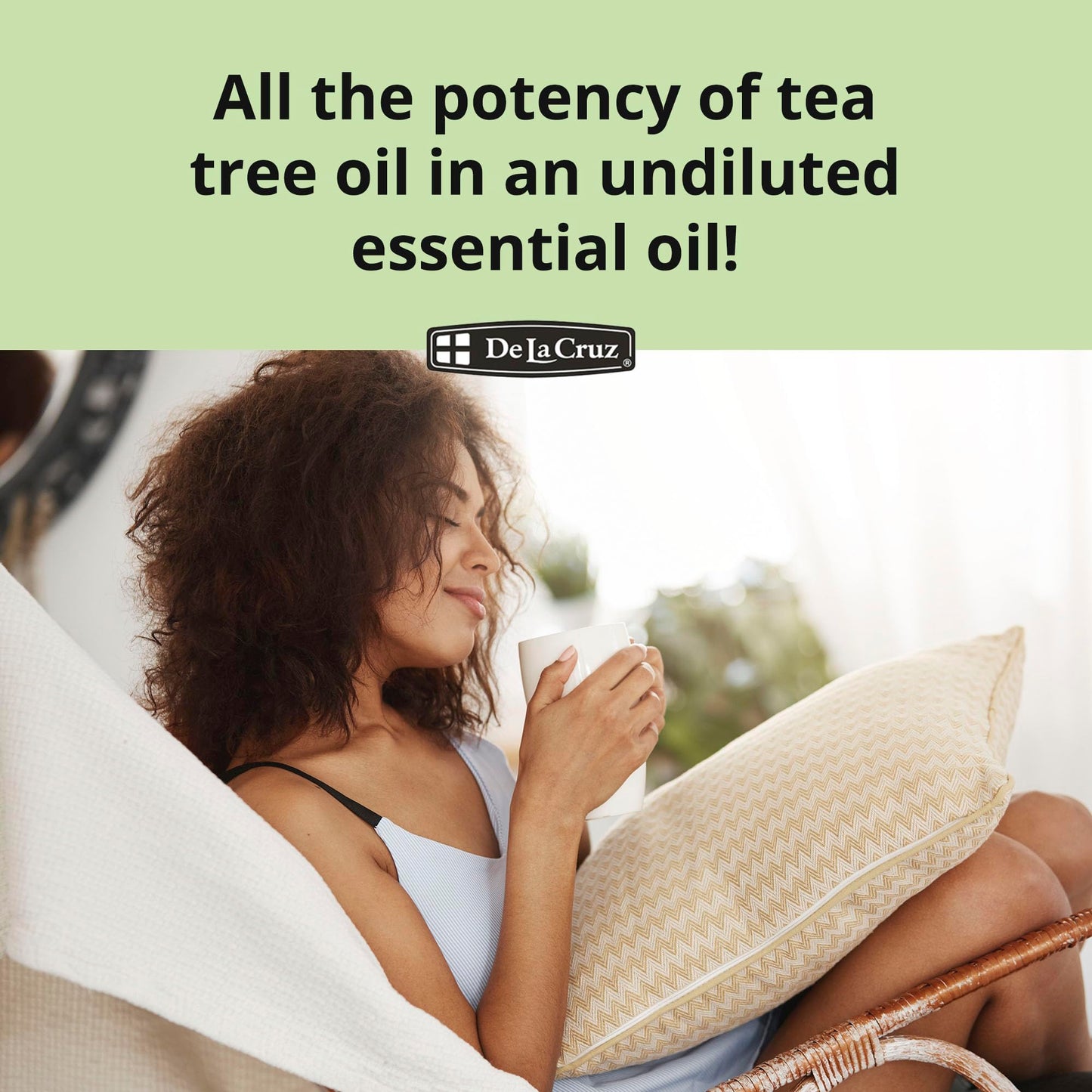 De La Cruz 100% Pure Tea Tree Essential Oil from Australia - Steam Distilled for Aromatherapy - 1 FL OZ (30 mL)