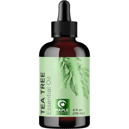 Pure Tea Tree Oil 4 oz – 100% Pure & Undiluted (Hair, Skin & Nails)
