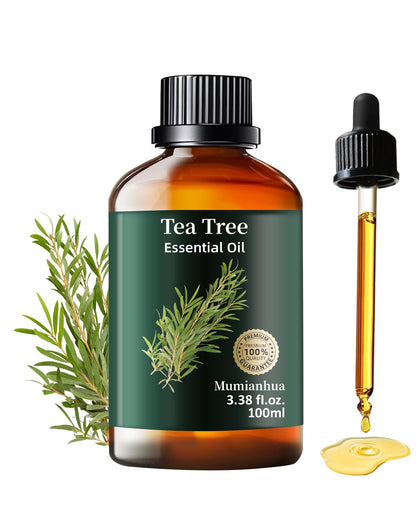 Tea Tree Essential Oil Pure Mumianhua – Natural Tea Tree Oil for Diffuser, Skin, Hair & DIY 3.38 Fl Oz